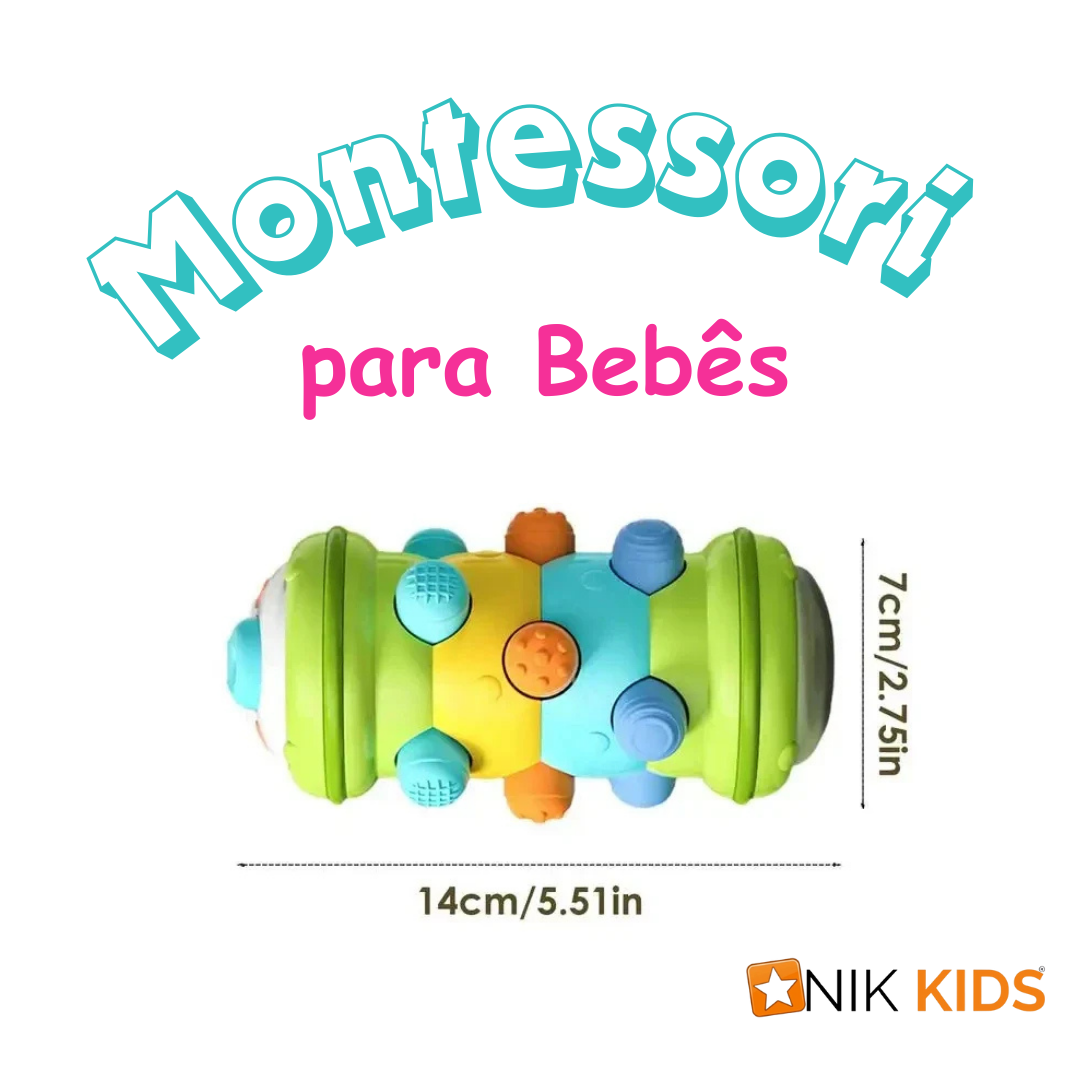 Brinquedo Montessori para Bebês: Rolo de Atividade para Estimulação!