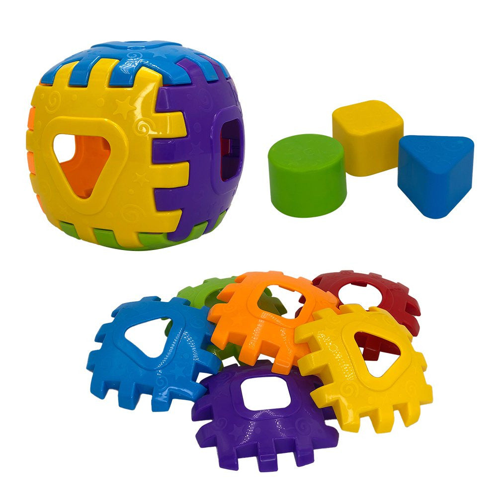 Cubo Didático Monta e Desmonta com 3 Peças de Encaixar - Colorido - nikkids